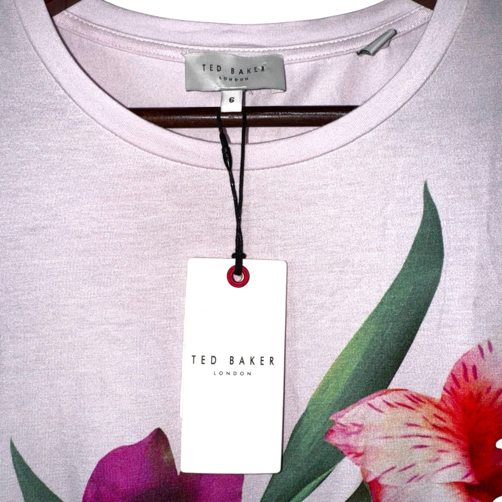 Ted Baker Besalu Printed Boxy Tee size 6 - Picture 3 of 6